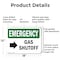 Signmission Gas Shutoff (Right Arrow) With Symbol, 18 in W x Rectangle, Aluminum OS-2PACK-EM-A-1218-L-10389 - alternate 3